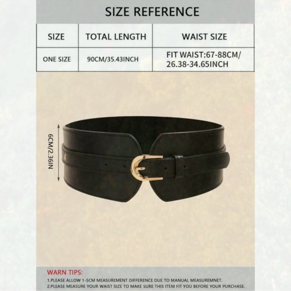 New Buckle Corset Belt black and Gold main image 4